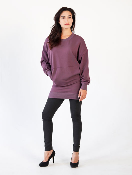 Tunique ample vieux mauve